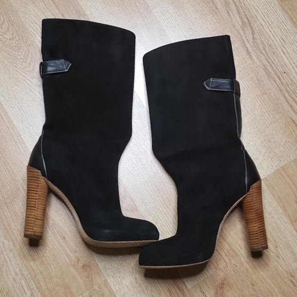 Boutique 9 BTGalen Black Suede Leather Boots 6.5 - Picture 2 of 14